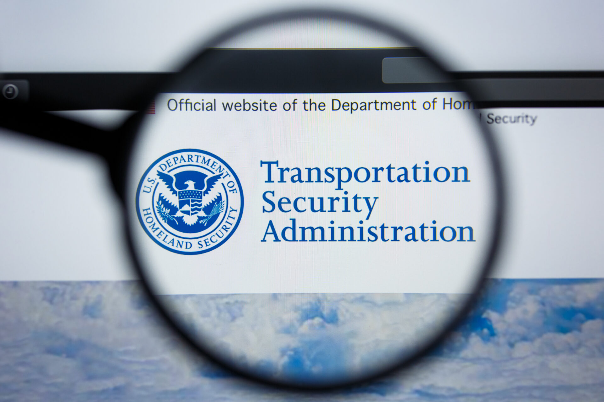 TSA Information Homeland Security RHI Airport