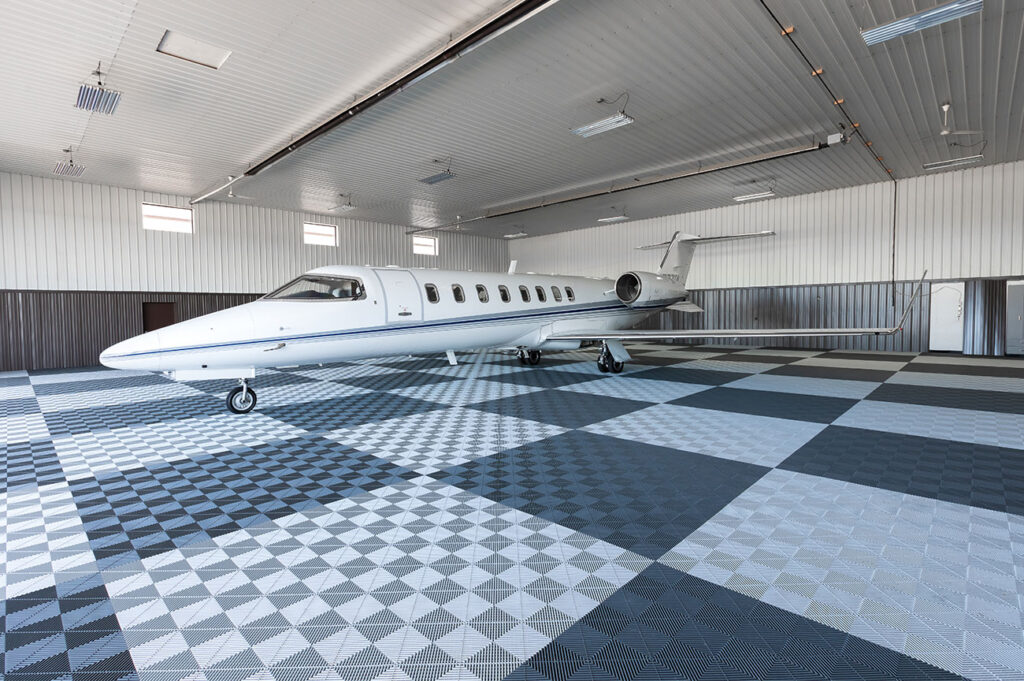 iac learjet45 in hangar